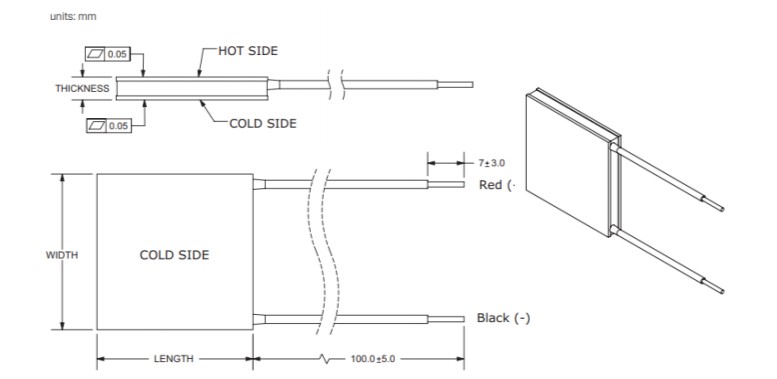 Thermoelectric Module TEC1-00703